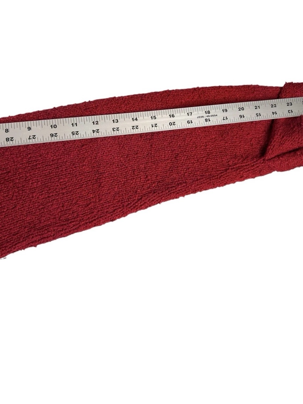 Willow Red Cotton Knit Cardigan Sweater Wood Buttons Cottagecore L Made USA E-4 - Picture 6 of 8